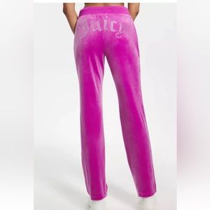 NEW ! NWT JUICY COUTURE Velour OG Bling Sweatpants Dragonfruit Dream Pink Size M